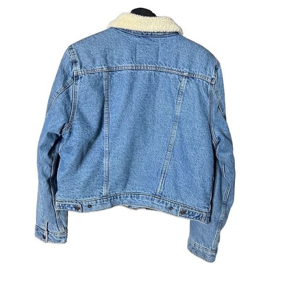 Levi’s Original Sherpa Trucker Denim Jacket Womens XL - Picture 2 of 3